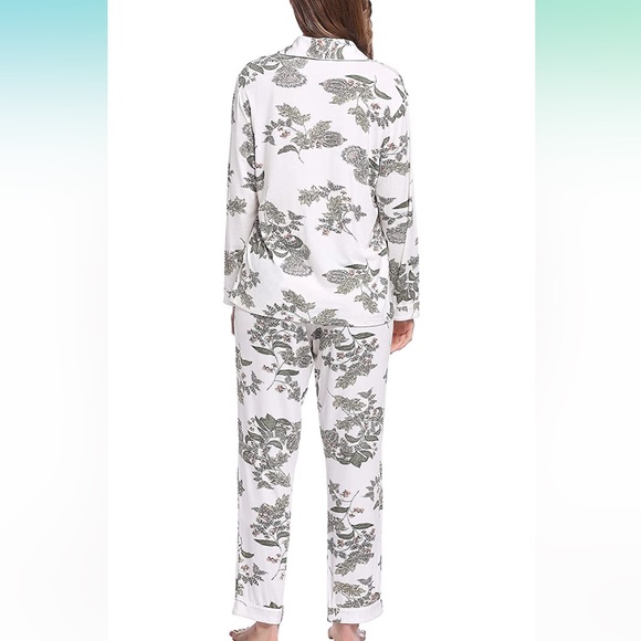 NWT-Joyaria Women Bamboo Super Soft Comfy Long Sleeve Button Down Pajama Set - Picture 6 of 11